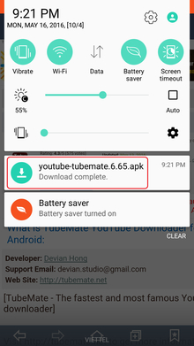 Install tubemate free app