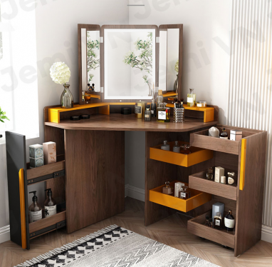 Bàn trang điểm 2 cánh dễ dàng đóng mở hợp phong thủy