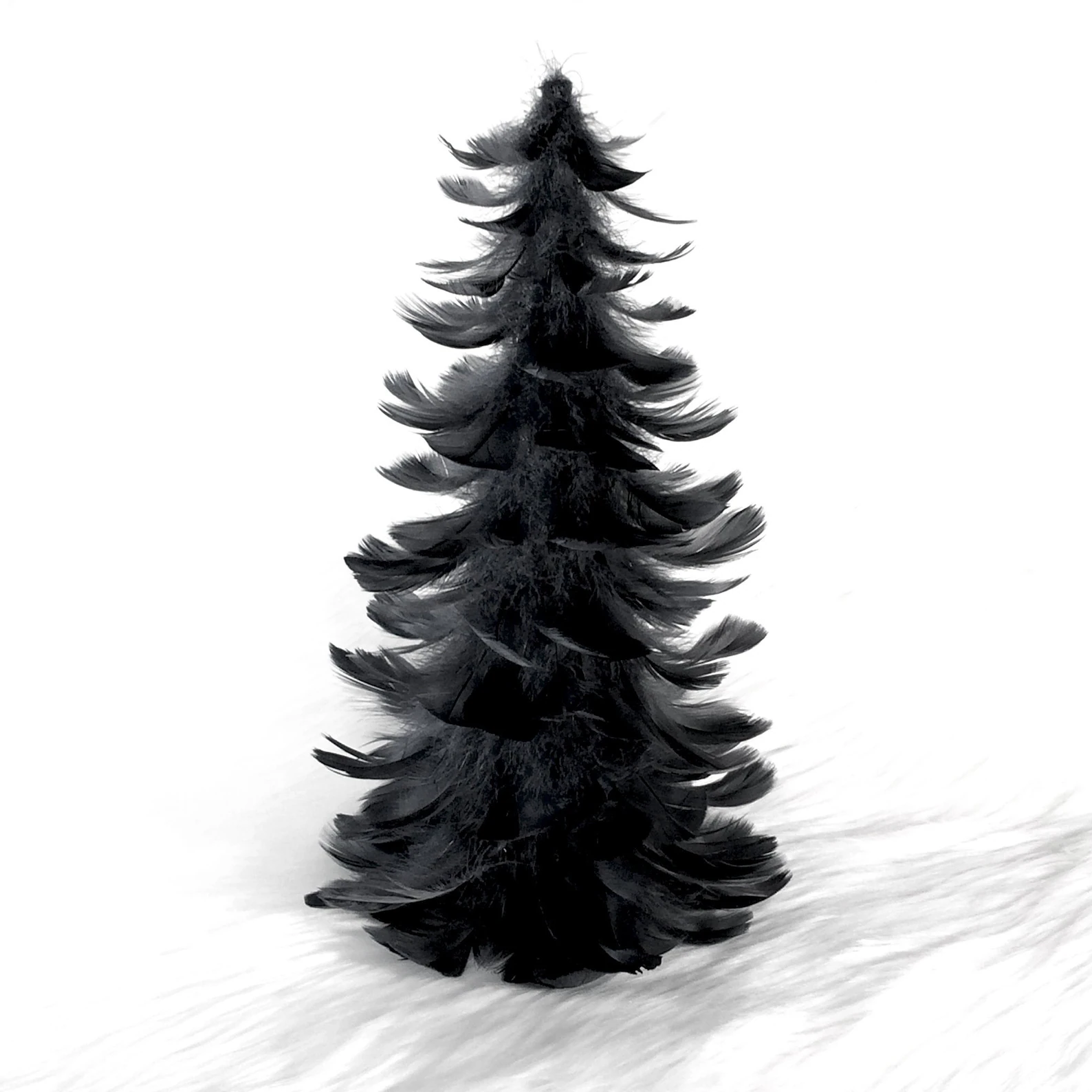 Black feather Christmas tree decoration