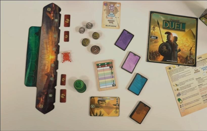 Contents of 7 Wonders duel game