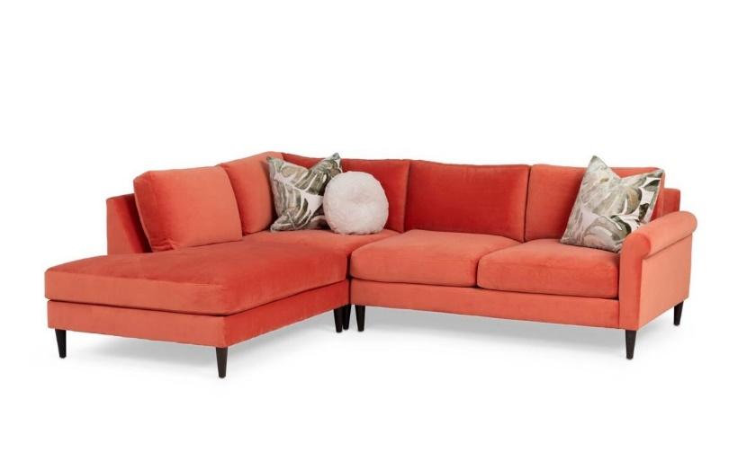 stylish red sectional 