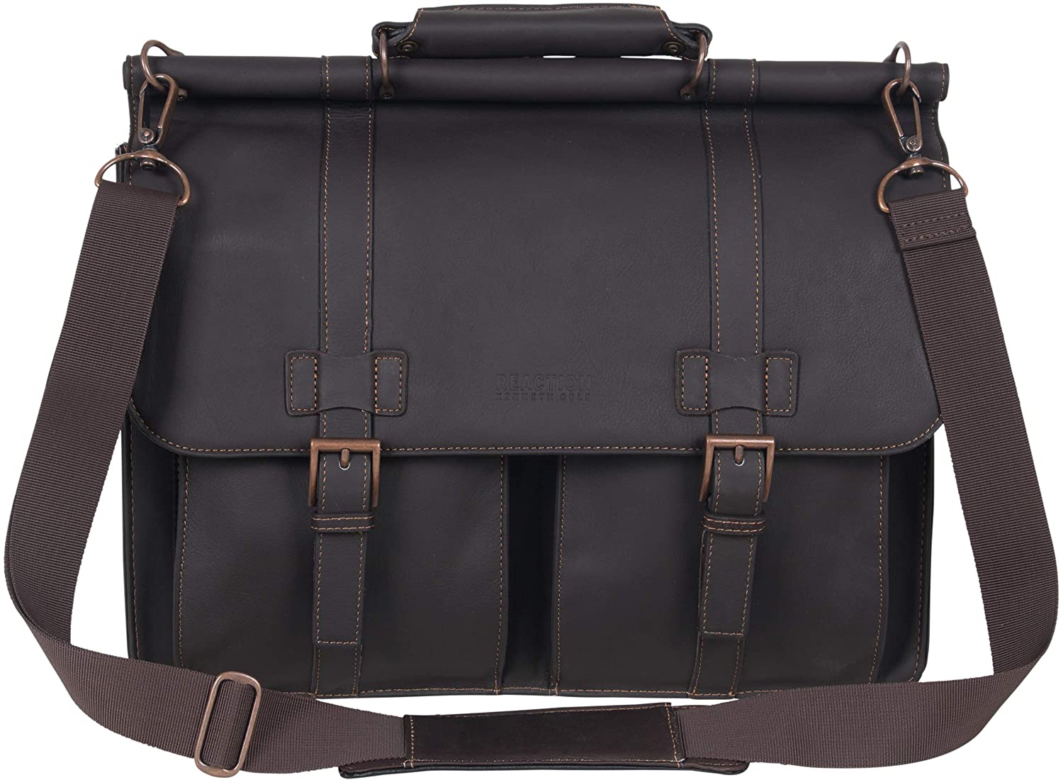 Kenneth Cole Reaction Colombian Leather Mens Briefcase
