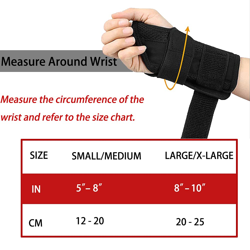 The circumference of your wrist indicates the size of the brace that you need. 
