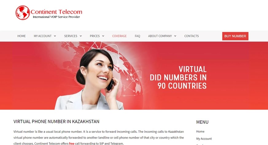 Continent Telecom Kazakhstan Virtual Phone Number

