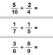 transformer une division de fraction en une multiplication.