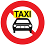 Biển báo cấm xe ô tô taxi