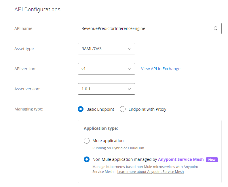 API configurations