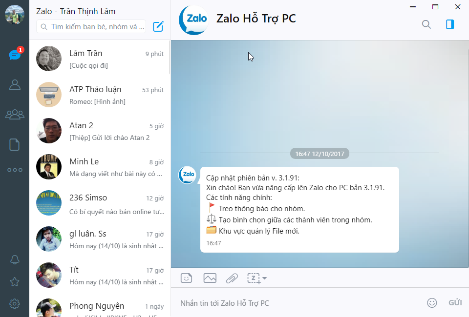 Zalo web là phần mềm chat trực tuyến đang được nhiều bạn trẻ rất yêu thích