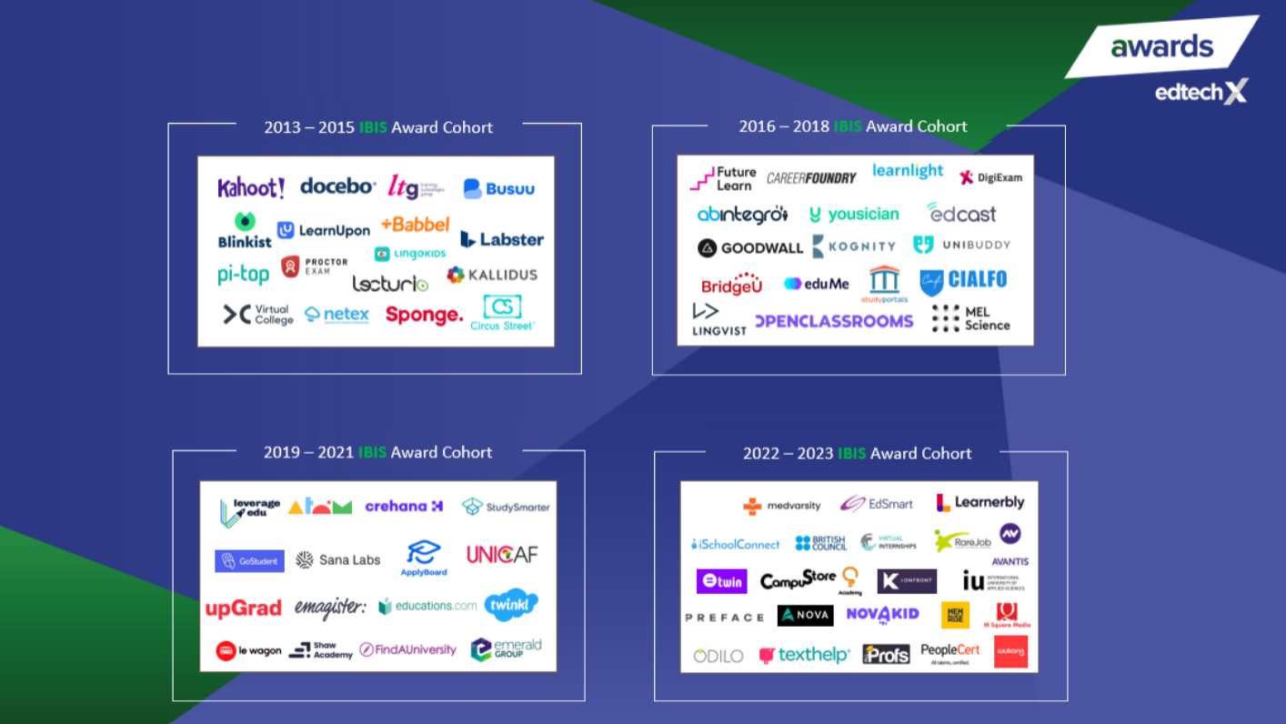 EdTechX Award Winners from 2013 to 2023