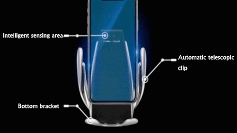 Image result for Wireless Automatic Sensor Car Phone Holder and Charger