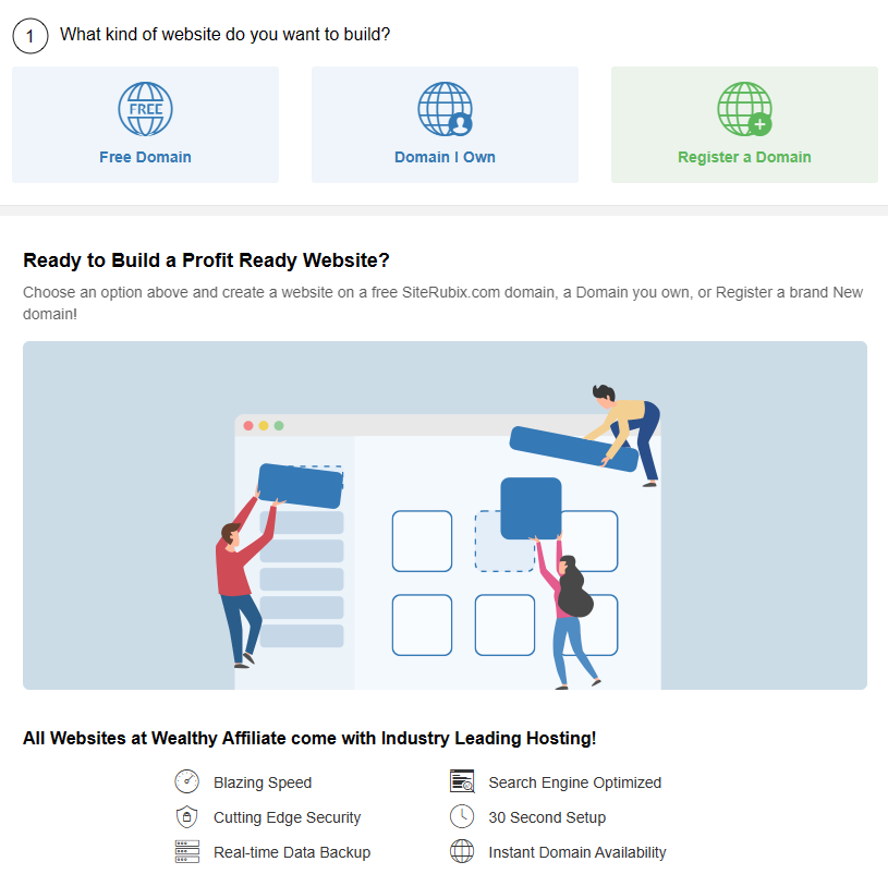 wealthy affiliate website builder