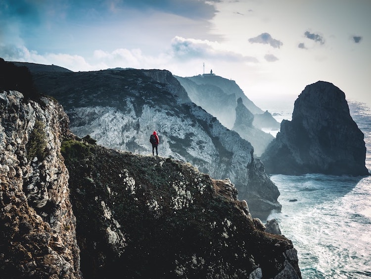 Man standing on a mountain