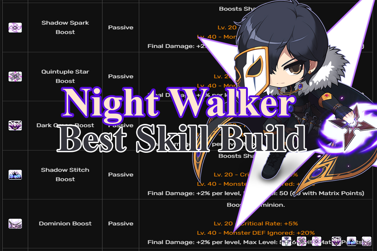 Night Walker Best Skill Build and Guide MapleStory The Digital Crowns