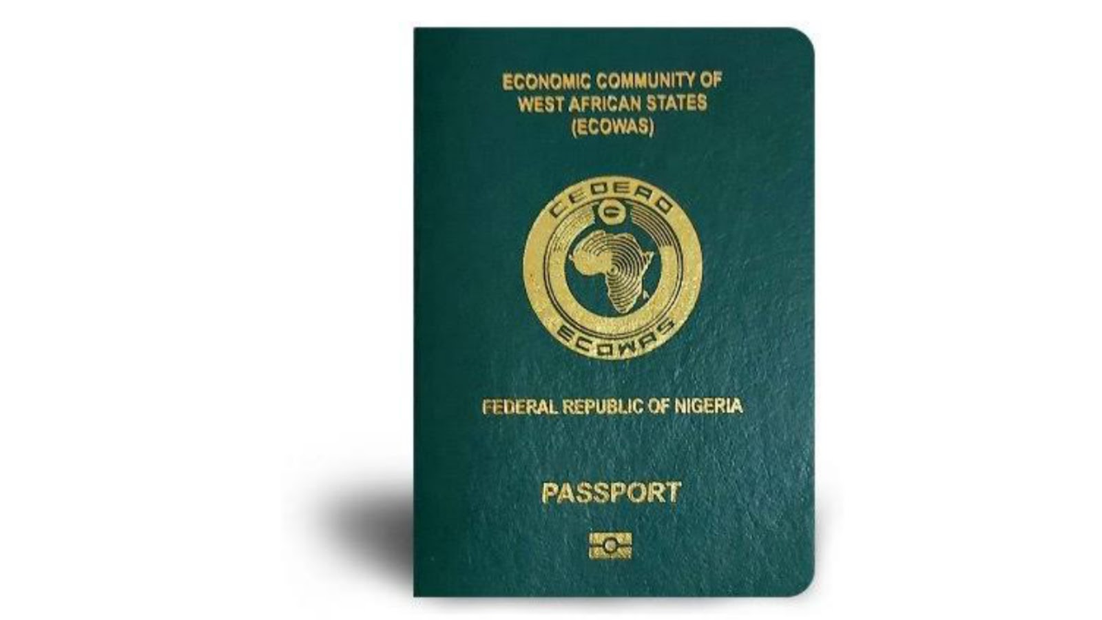 How to get a Nigerian international passport online on white background.