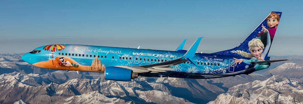 Walt Disney World West Jet Frozen Airplane