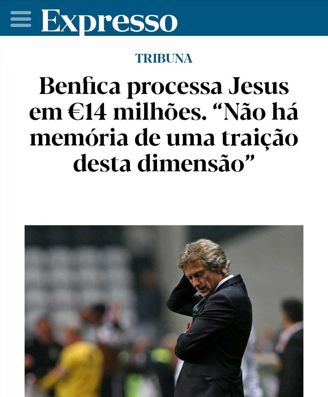 Benfica processa Jorge Jesus.