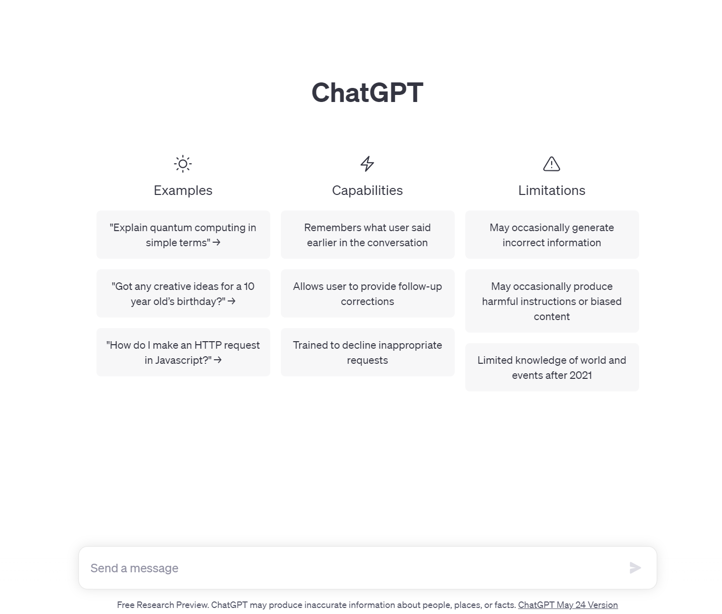 ChatGPT Interface