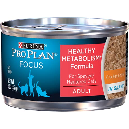 Purina Pro Plan Focus Comida húmeda enlatada para adultos con metabolismo saludable para gatos