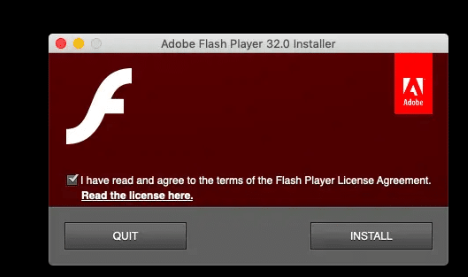 Error during Adobe Flash Player installation