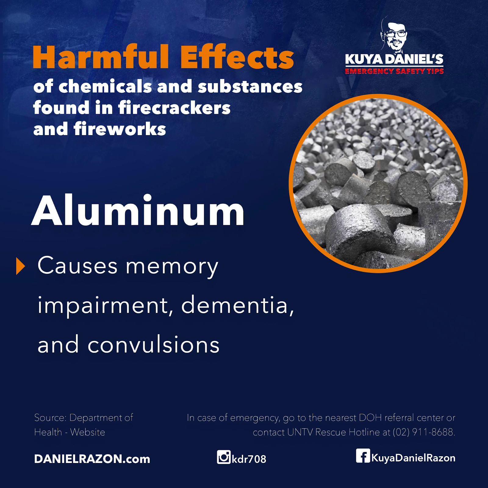 harmful effects of aluminum in fireworks and firecrackers