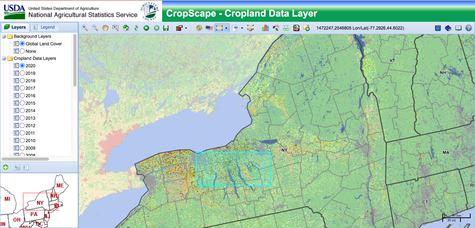 CropScape example