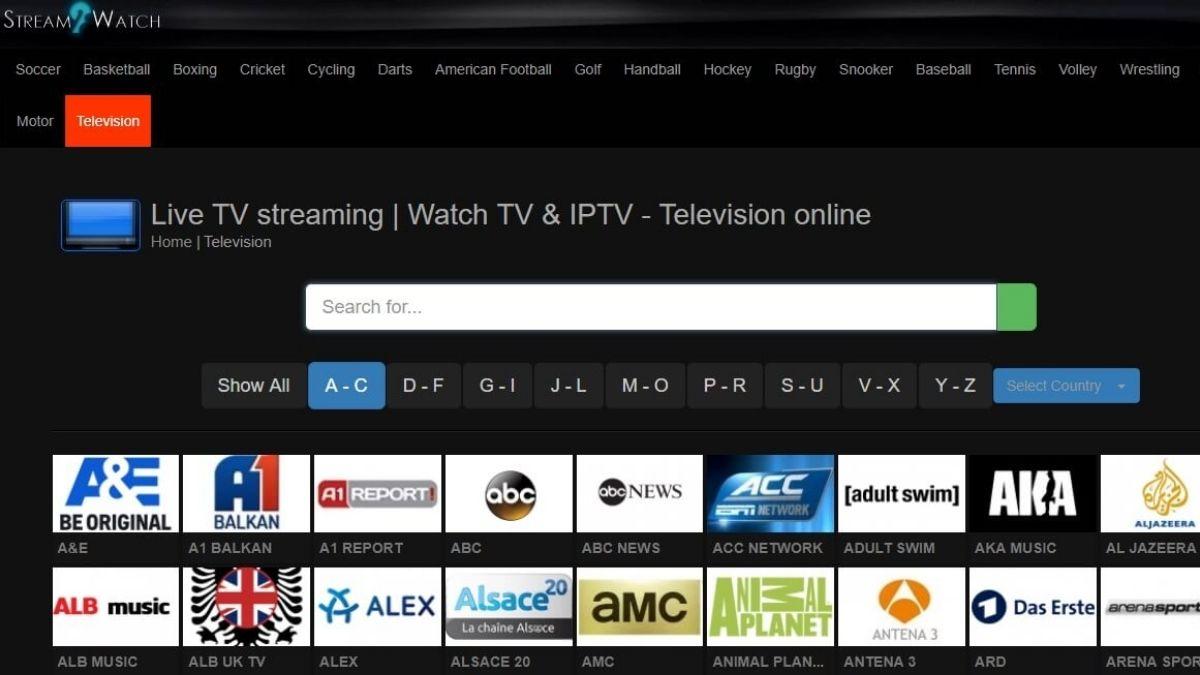 live sports streams on Stream2watch
