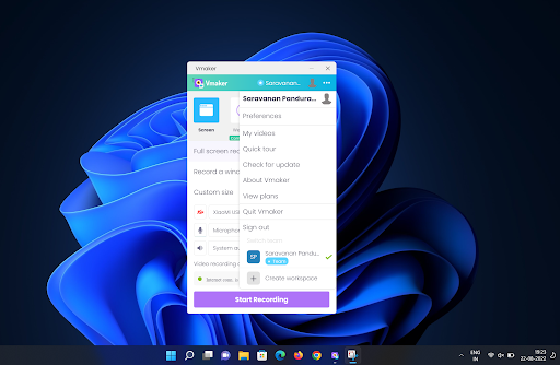 Vmaker Screen Recorders for Windows 11