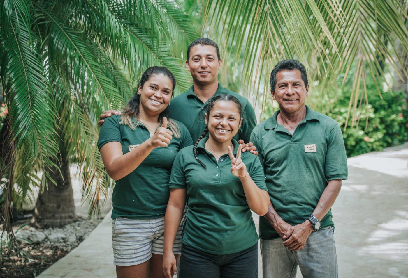 Just a few of the local staff at the Drift Away Eco Lodge