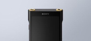 Close-up of the balanced connection and the 3.5mm audio jack on the WM1AM2 Walkman