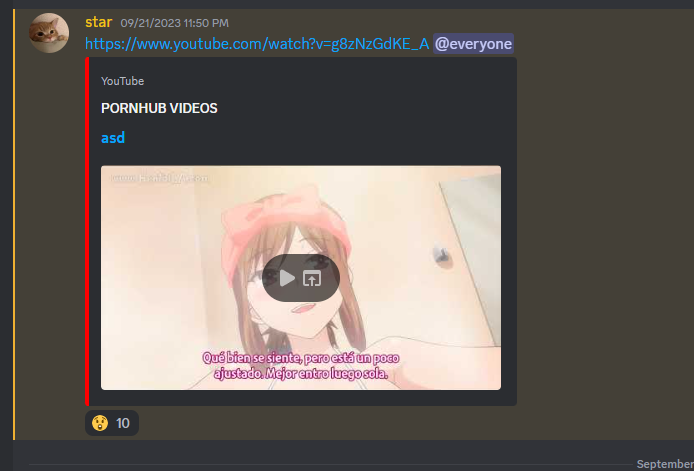 The video that was still live after the YouTube channel was terminated, shared on Discord.