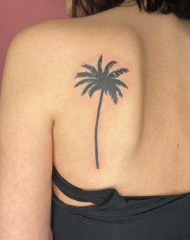 Lonely Palm Tree Tattoo