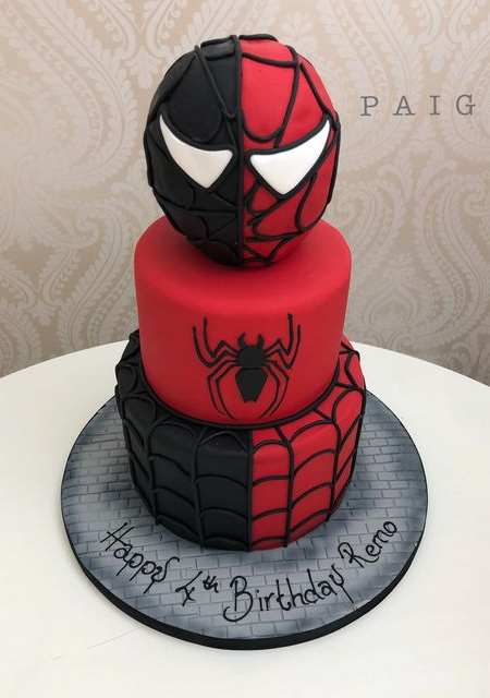 bolo do homem-aranha para aniversário infantil