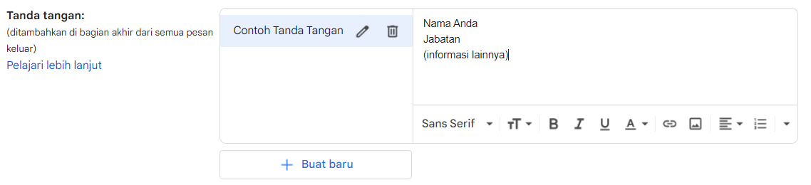 Membuat Signature Email dengan Mudah