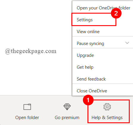 Paramètres Onedrive Min