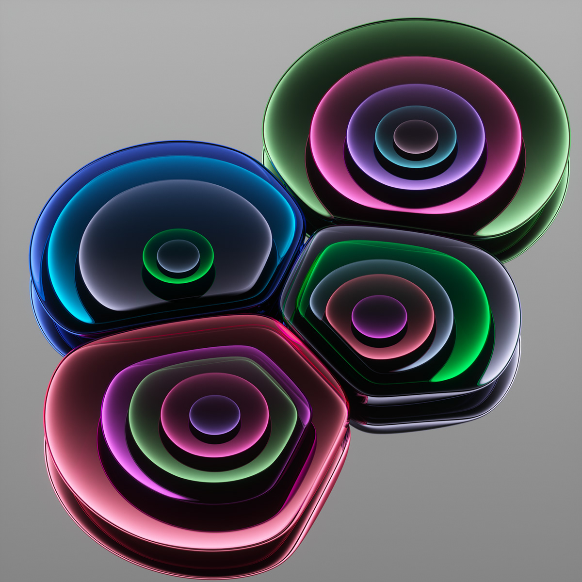 3D abstract CGI delicate energetic flow Render smooth