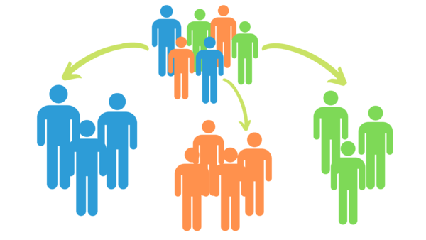 Illustration representing customer segmentation