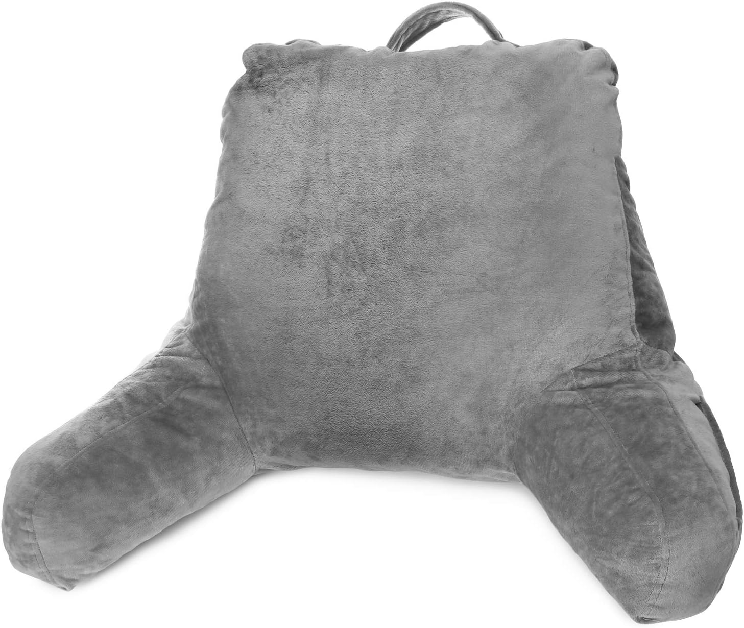gray reading pillow