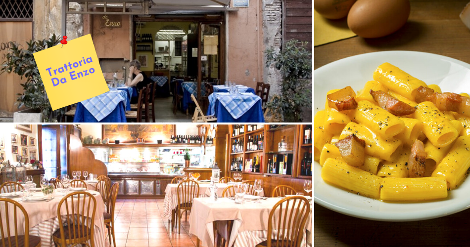 O restaurante Trattoria Da Enzo.