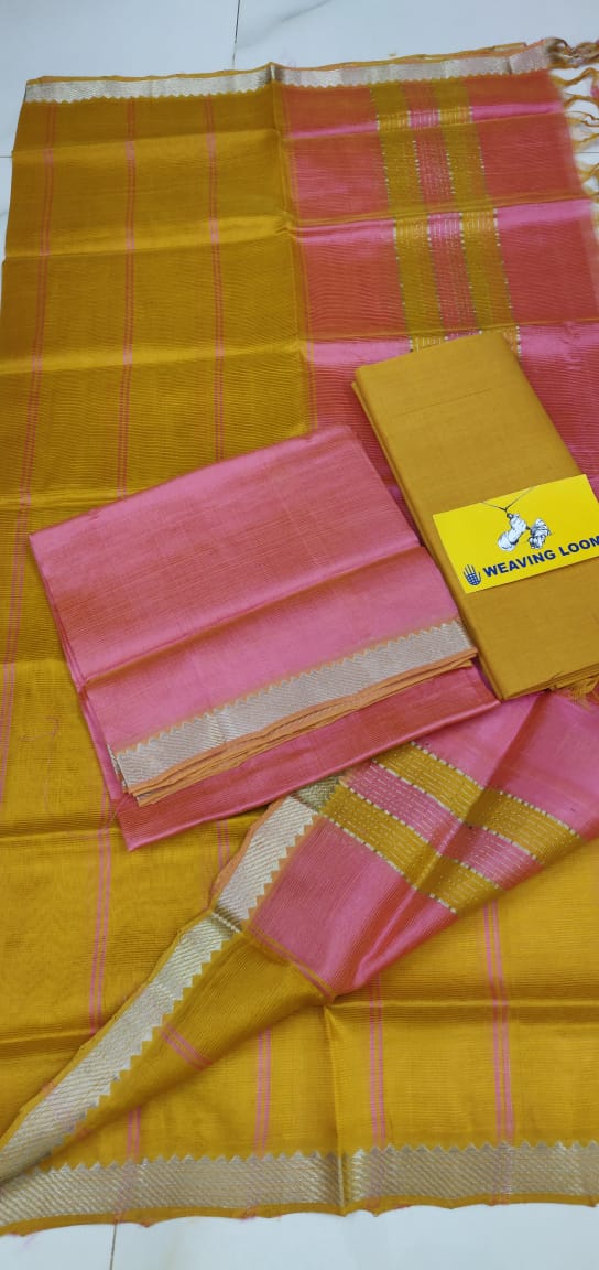 Pure cotton by half pattu mangalagiri handloom dress material