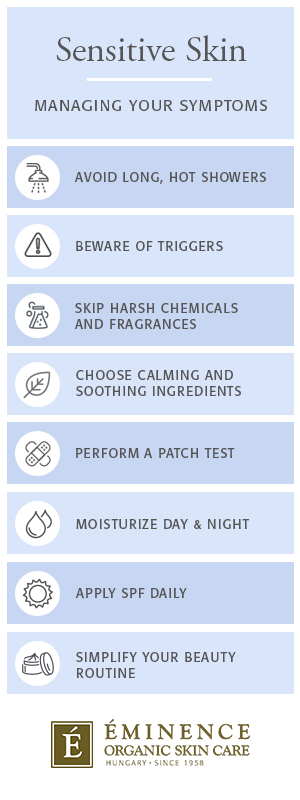 how to manage sensitive skin symptoms