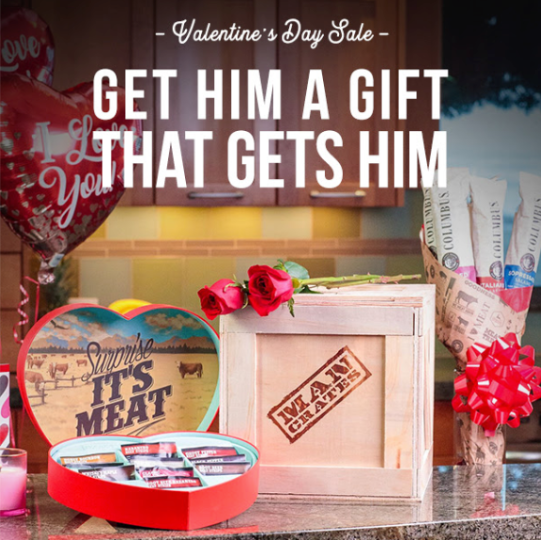 Man Crates' Valentine's Day campaign