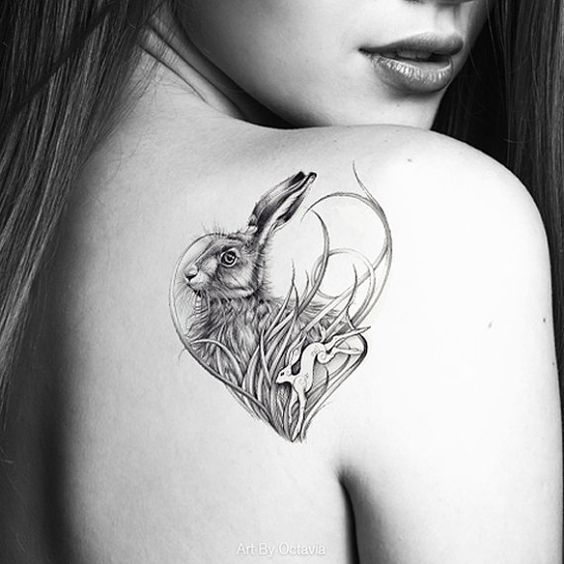 ลายสักกระต่าย หลัง1
