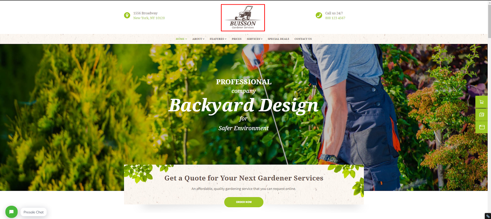 Buisson - Gardening and Landscaping Service WordPress Theme