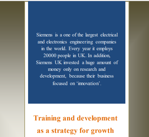 Siemens strategy for employee growth and development