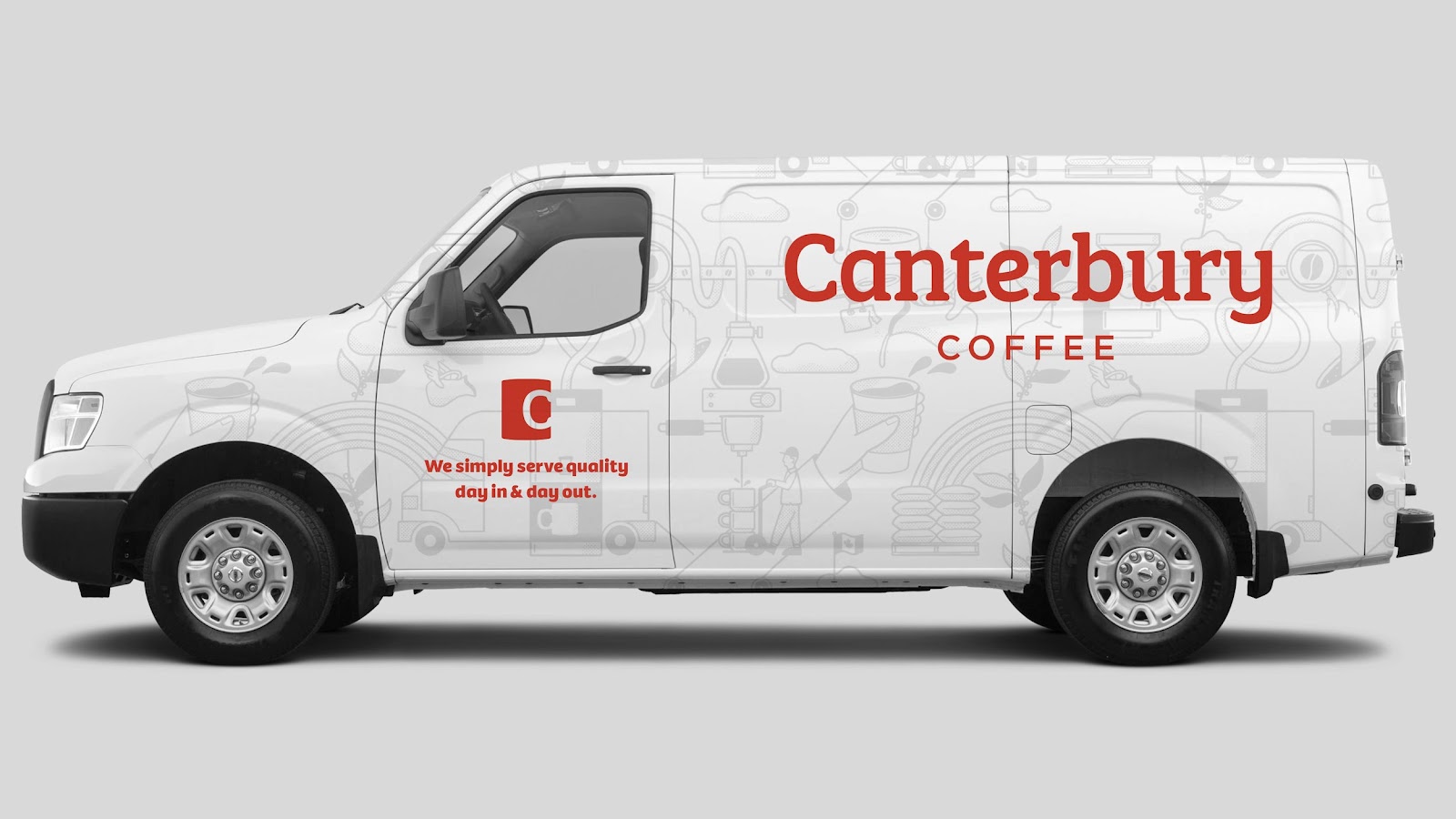 branding artifacts for the Canterbury Coffee's redesign by Here Be Monsters