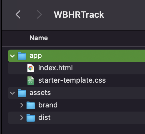 folder structure