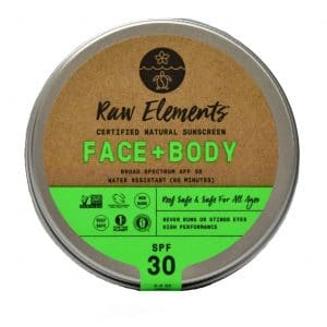 raw elements face and body sunscreen