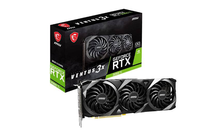 Msi Geforce Rtx 3060 Ti Ventus 3X 8G OC LHR Gaming Graphics Card 