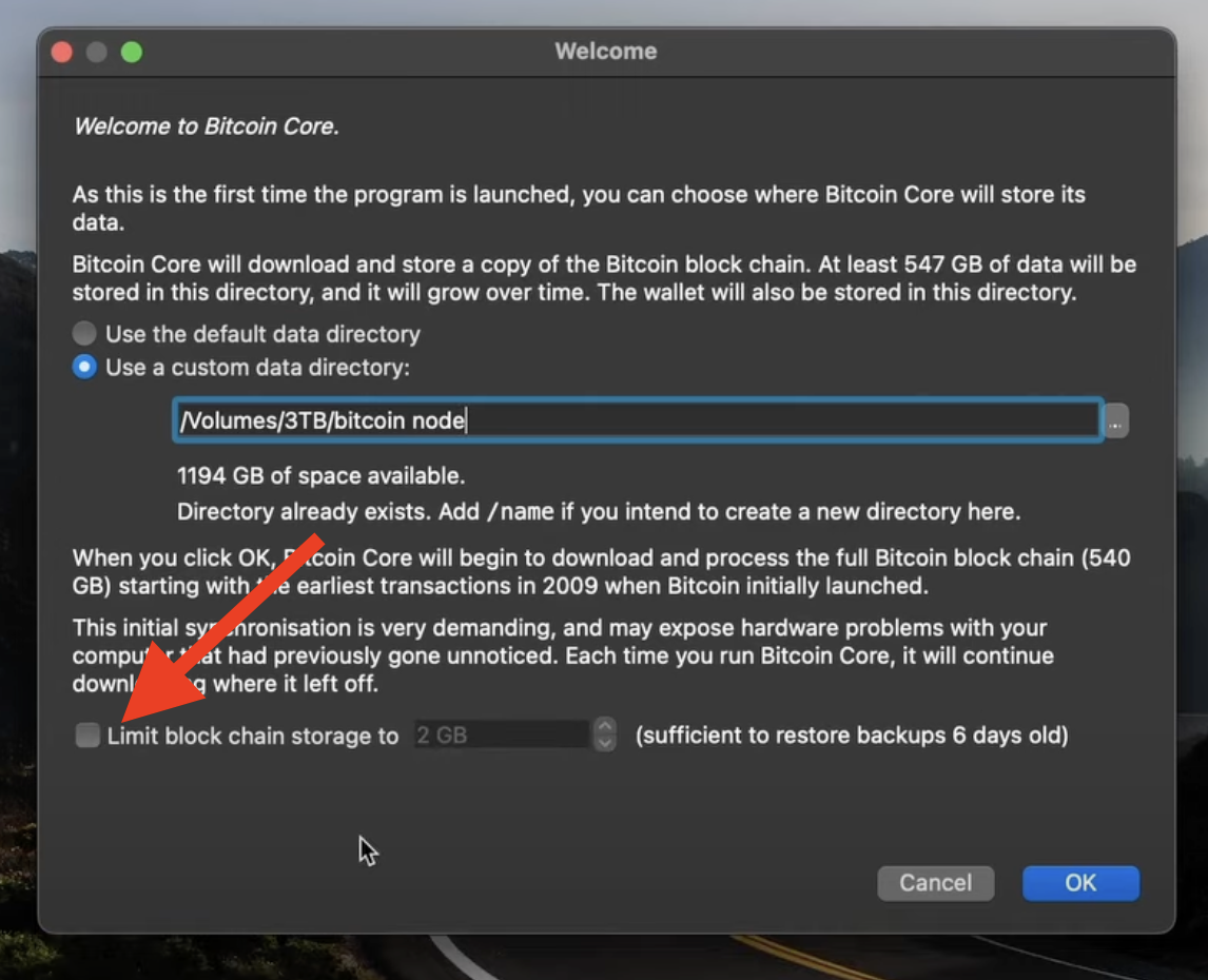 How to run a Bitcoin Core Node MacOS