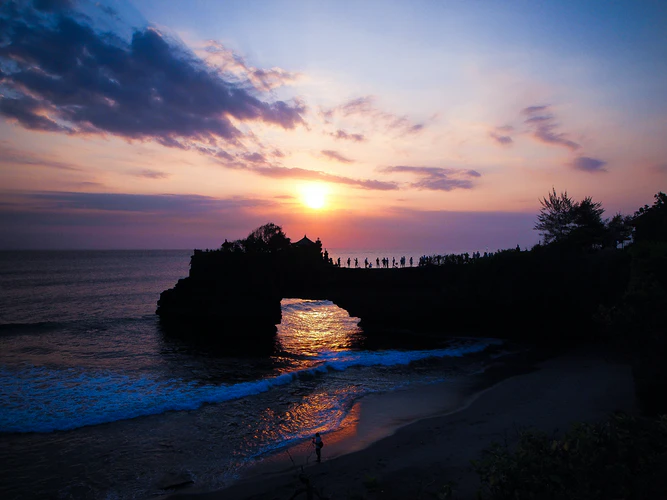 Sunset Bali in Tanah Lot Temple